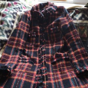 Funky Multi Color Goth Peacoat size 6